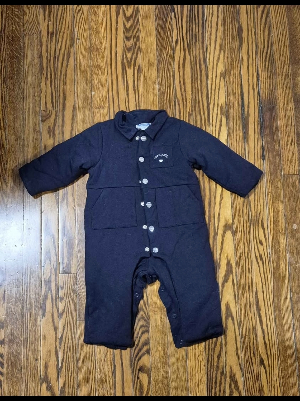 Jacadi Navy One-Piece Footie Romper